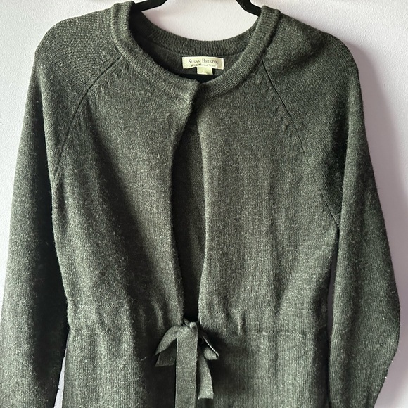 Susan Bristol Grey Merino Wool Cardigan Sweater Size S - Picture 3 of 10